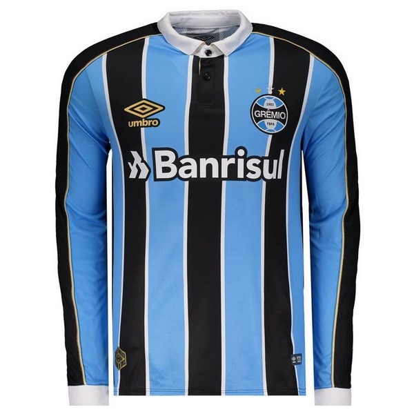 Trikot Grêmio FBPA Heim ML 2019-20 Blau Fussballtrikots Günstig